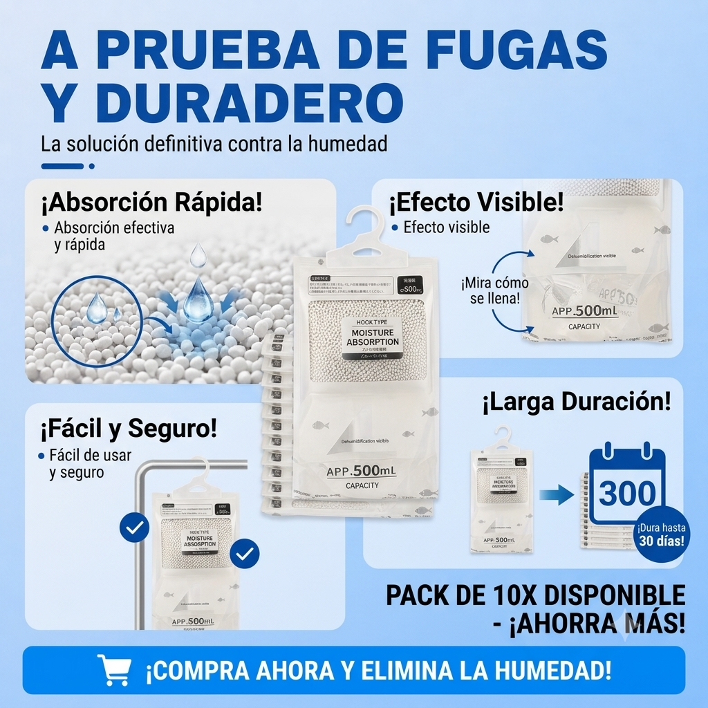 Pack de 10 Bolsas Absorbentes de Humedad