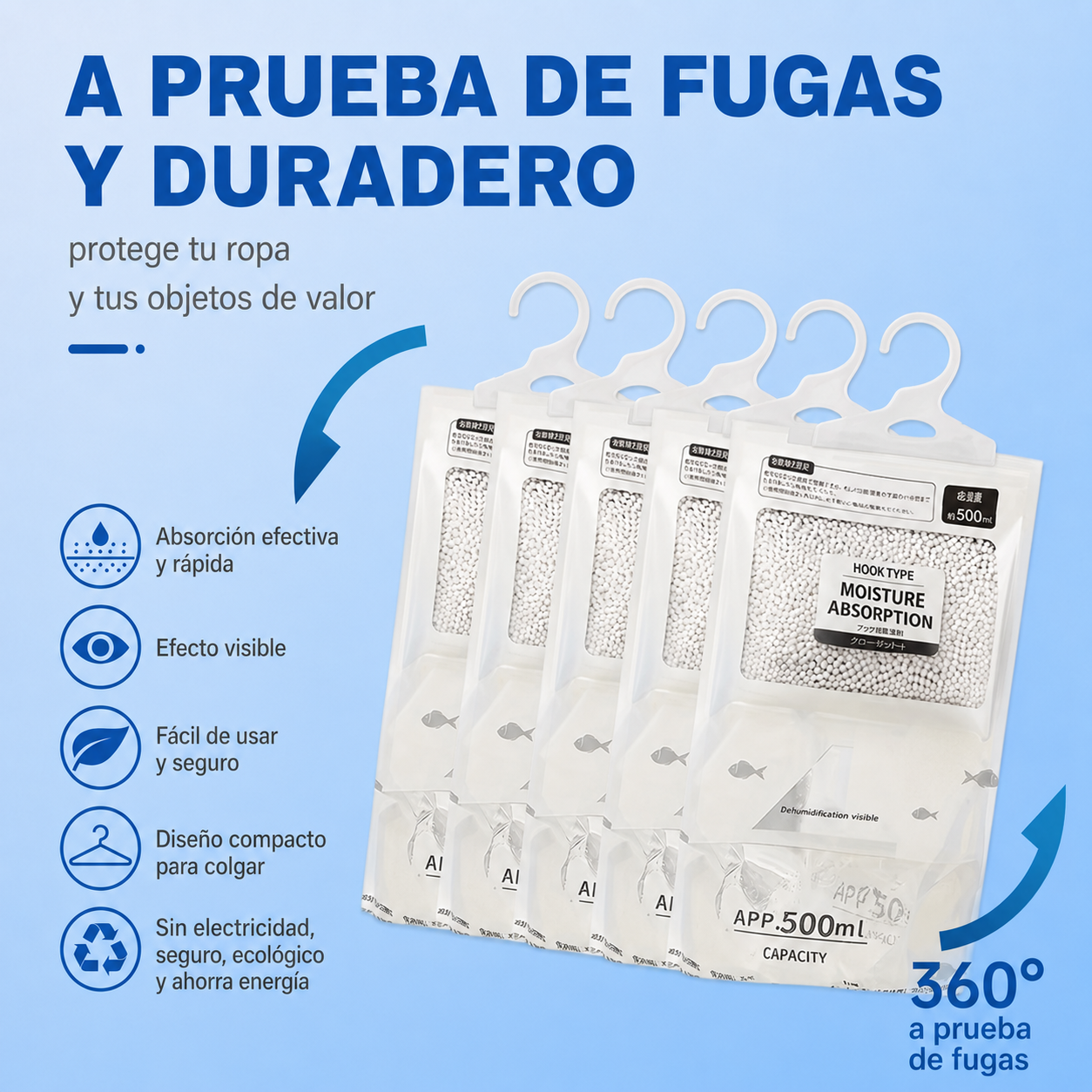 Pack de 10 Bolsas Absorbentes de Humedad